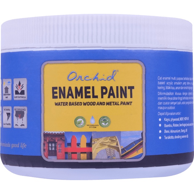 Cat Kayu Besi Kecil Anti Karat Waterbased | Orchid Enamel Paint 400gr