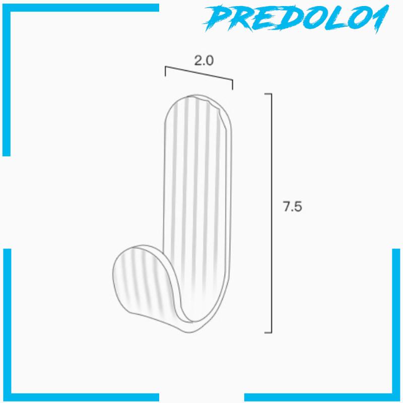 [Predolo1] 10pcs Kait Perekat Akrilik Bening Tempat Kunci Untuk Topi Gantung Baju Pintu