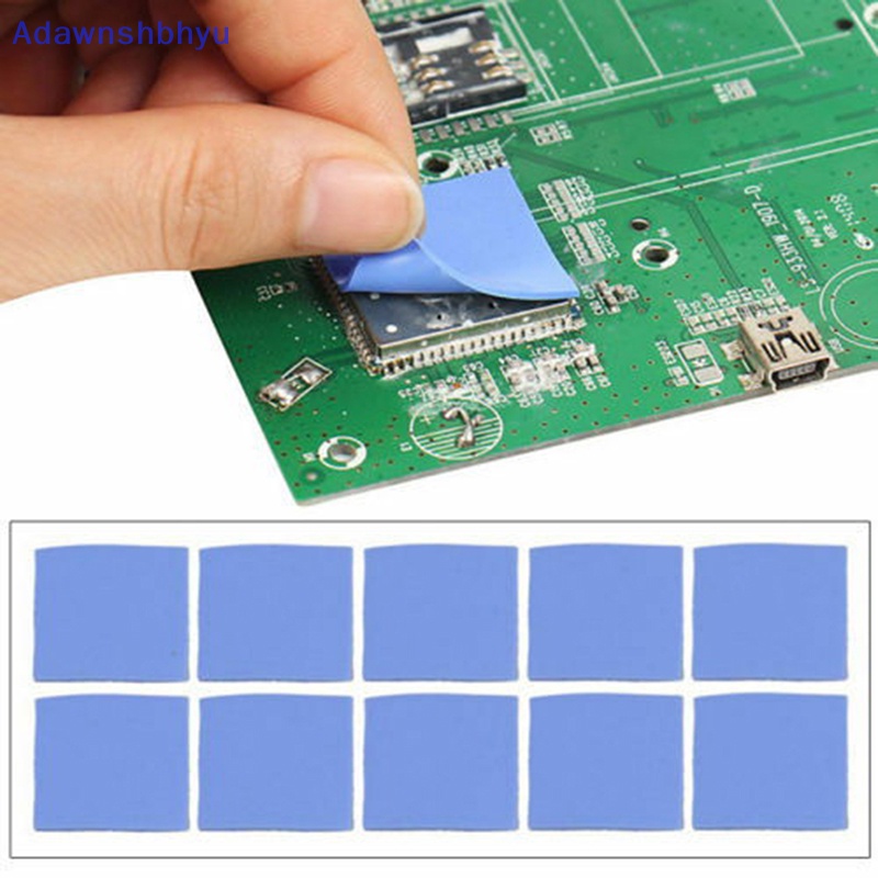 Adhyu Biru 100mmx100mmx1mm GPU CPU Heatsink Pendingin Thermal Conductive Silicone Pad ID