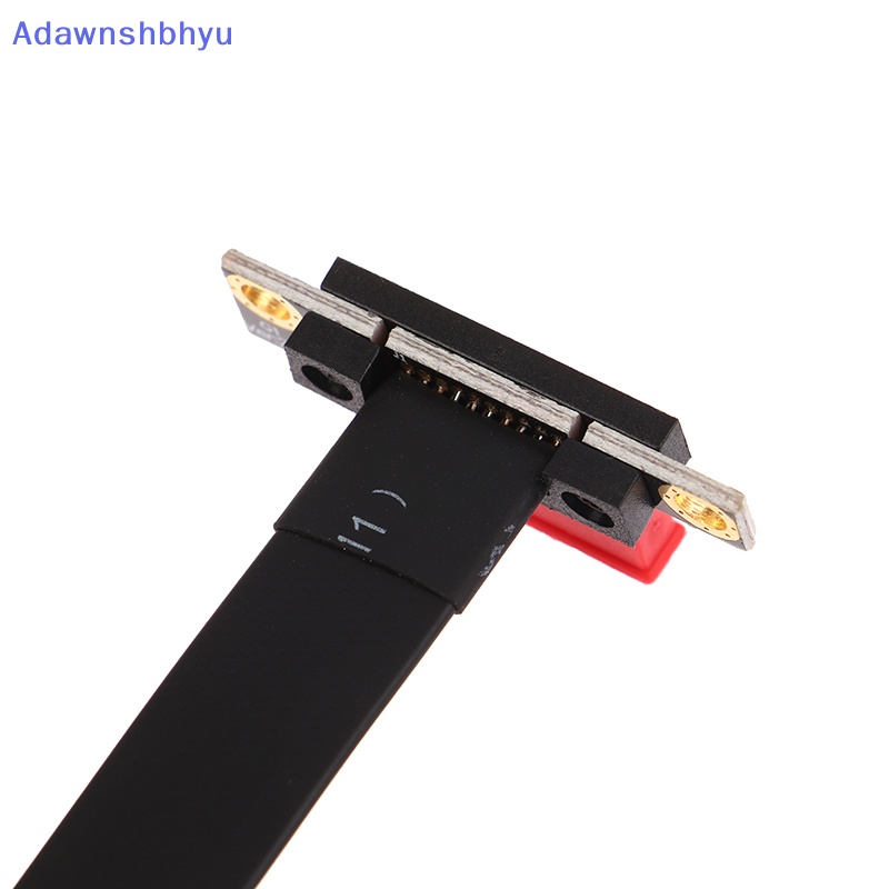 Adhyu PCIE X1 Kabel Riser Dual 90derajat Sudut Kanan Extension Cable PCI Express 1x Riser Card Ribbon Extender ID