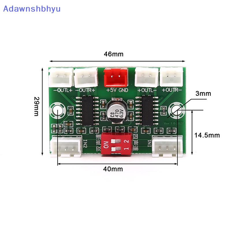 Adhyu Mini PAM8403 Digital Audio Amplifier Board 4channel 3W*4 DC 5V Suara Stereo ID