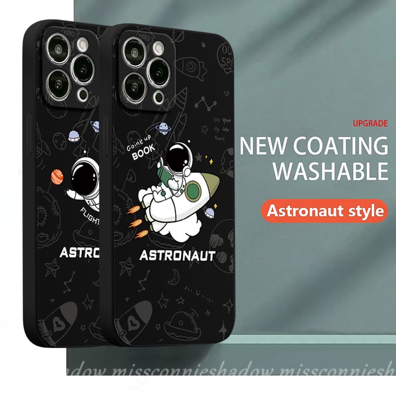 Casing Astronot Luar Angkasa NASA Lucu Untuk Realme C35 C21Y C25Y C33 C15 C30 C17 C31 C25 5 9i 6i 8 5i 9 7i 10 8pro 7 8i 10pro C11 C21 C3 C20 C12 C25s Tepi Lurus Soft Cover