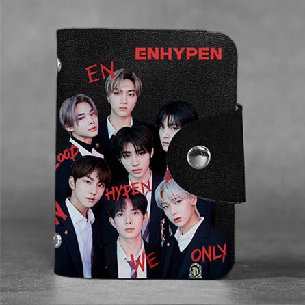 1pc Hitam-PINK TWICE NJ Card Holder BT-S GOT7 ENHYPEN STRAY KIDS TXT Lomo Card Bag Jepang Anime Photocards Collection Book