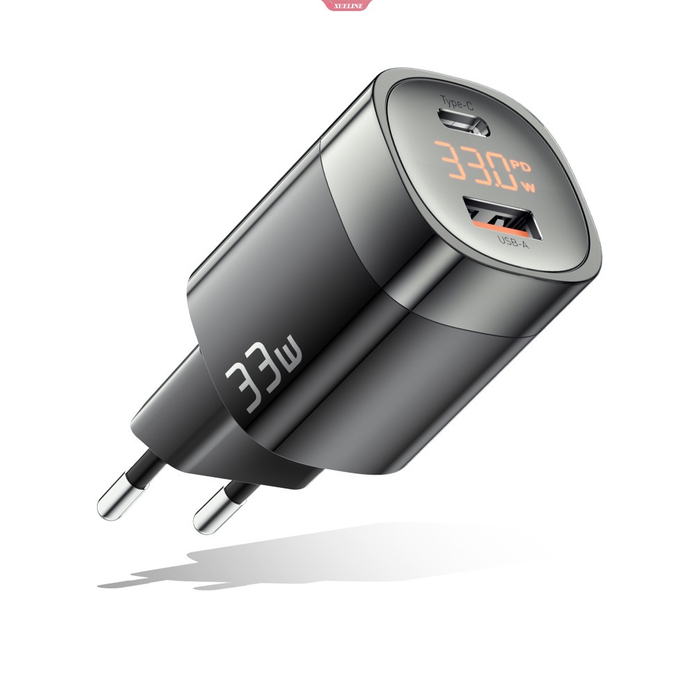 Essager 33W GaN USB C Charger Digital Display PD Fast Charging Untuk Xiaomi Poco Samsung Charger [ZXL]