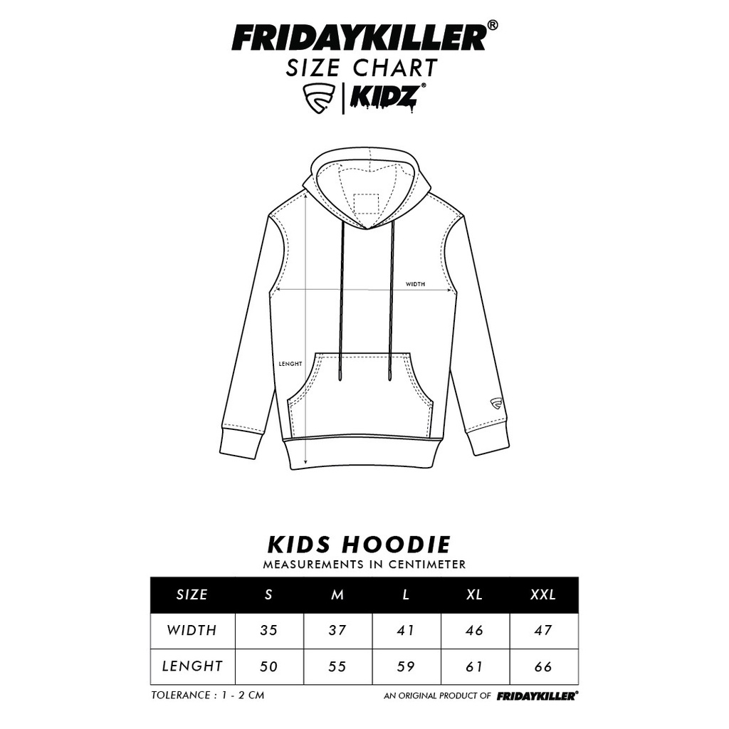 JAKET HOODIE ANAK ANAK FRIDAY KILLER | OSLO KIDS BLACK HOODIE