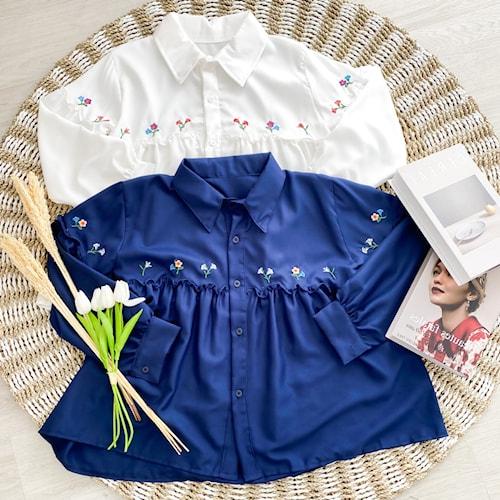 Blouse Modern Wanita Kekinian COLARIE BLOUSE RB40 - EVR - FIX