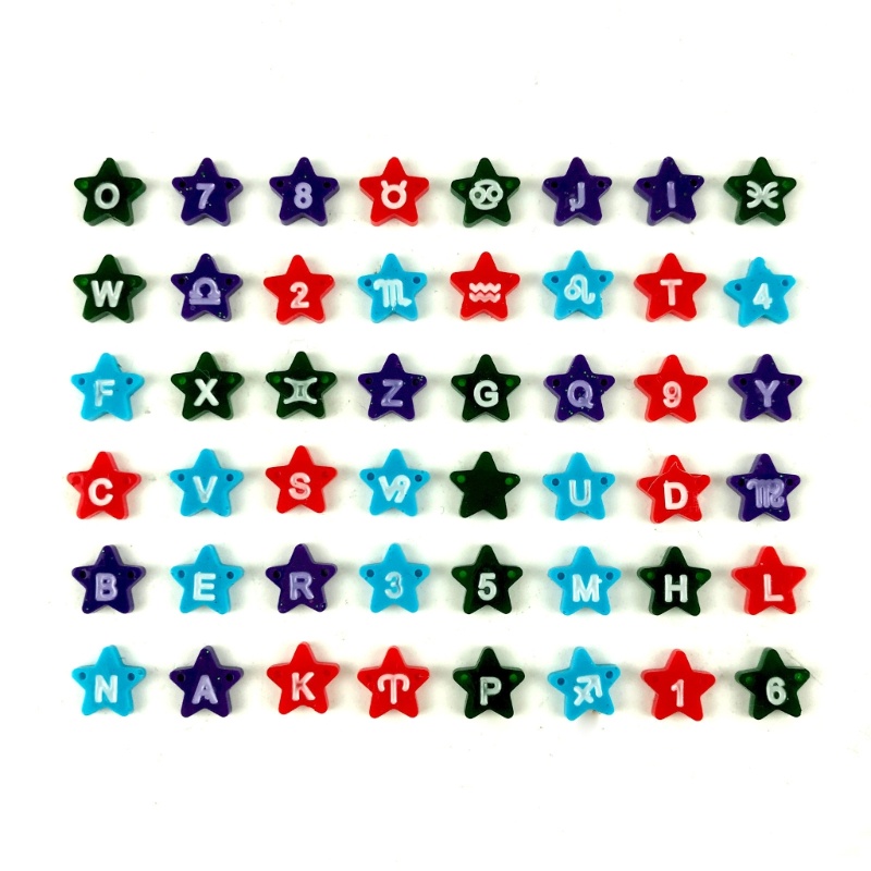 Siy Mini Huruf Bintang Cetakan Silikon Epoxy Resin Cetakan DIY Gantungan Kunci Perhiasan Liontin Alat Kerajinan Membuat Perlengkapan Antilengket