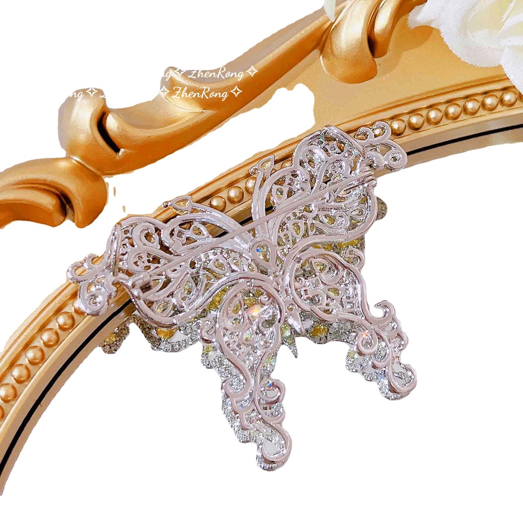 Goldkingdom Aksesoris Perhiasan Fashion Ready Stock Kalung Halus Dan Gesit Bersinar super Abadi Kupu-Kupu Liontin Berlian Kuning Untuk Wanita