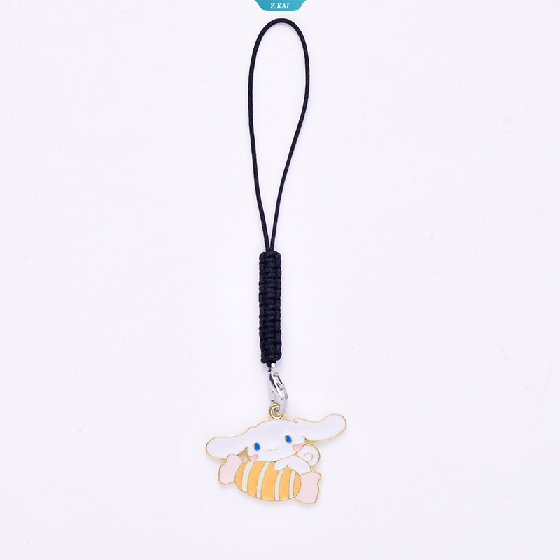 New Sanrios Kawaii Cinnamoroll Kartun Ponsel Lanyard Tas Liontin Kreatif Anime Gantungan Kunci Gadis Perhiasan Mainan Anak Hadiah [ZK]