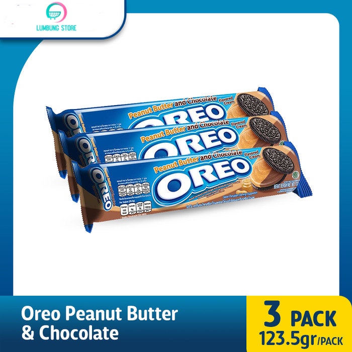 

Oreo Biskuit Peanut Butter & Chocolate 119.6g - 3 Pack - Snack