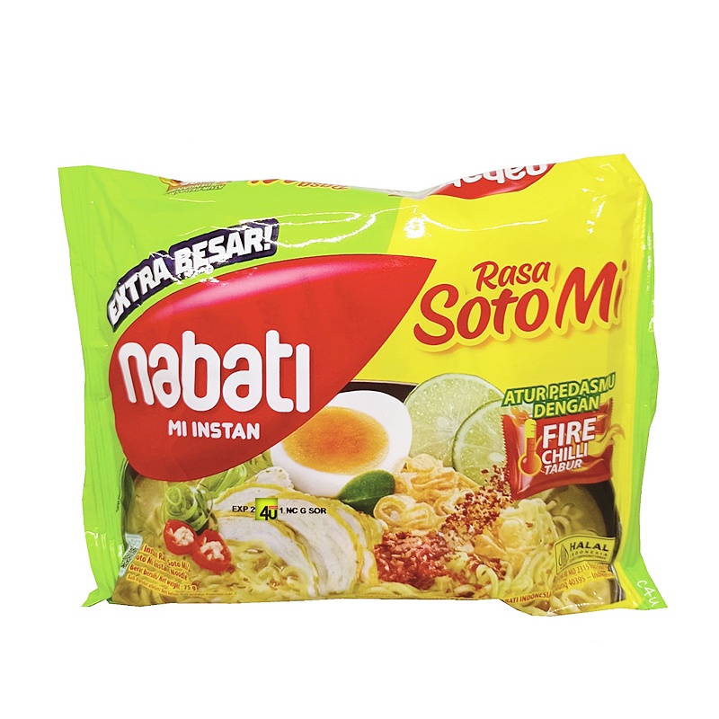 

Nabati Mi Instan Rasa Soto Mie 75 Gr