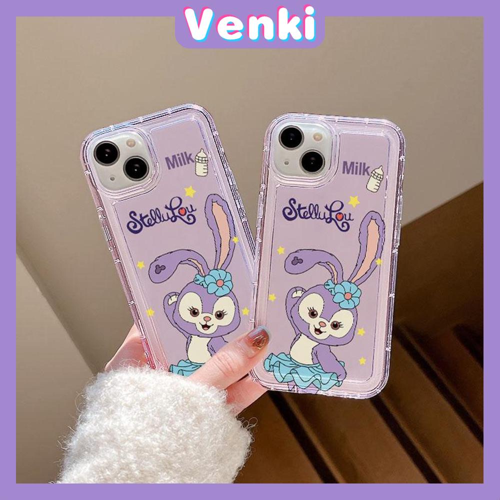 VENKI - For iPhone 11 Case Clear Phone Case TPU Soft Case Airbag Shockproof Protection Camera Cute Cartoon Rabbit Compatible with iPhone 14 13 Pro Max iPhone 12 Pro Max XR XS 7 8