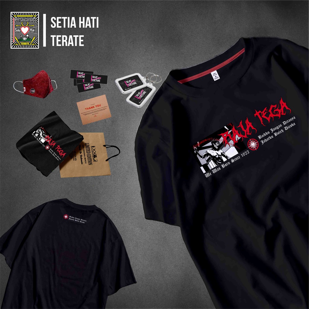 KAOS PSHT TERATE DISTRO SETIA HATI RAJA TEGA PUNKSHTER TERJAL Kode RAJATEGA TERATE