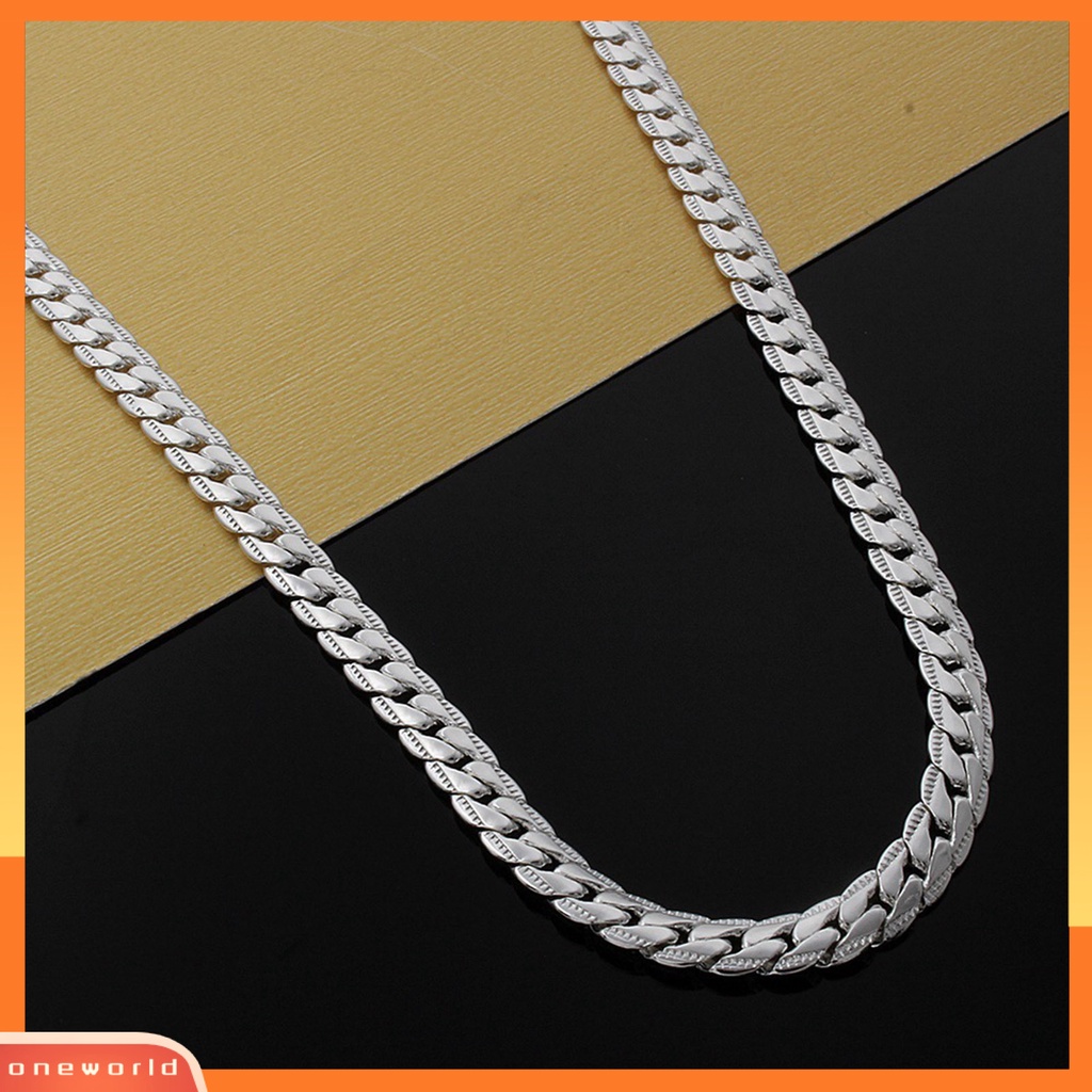 [ONE] Kalung Pasangan Perhiasan Hip Hop Datar Kalung Penampilan Fashion Sederhana Untuk Pesta