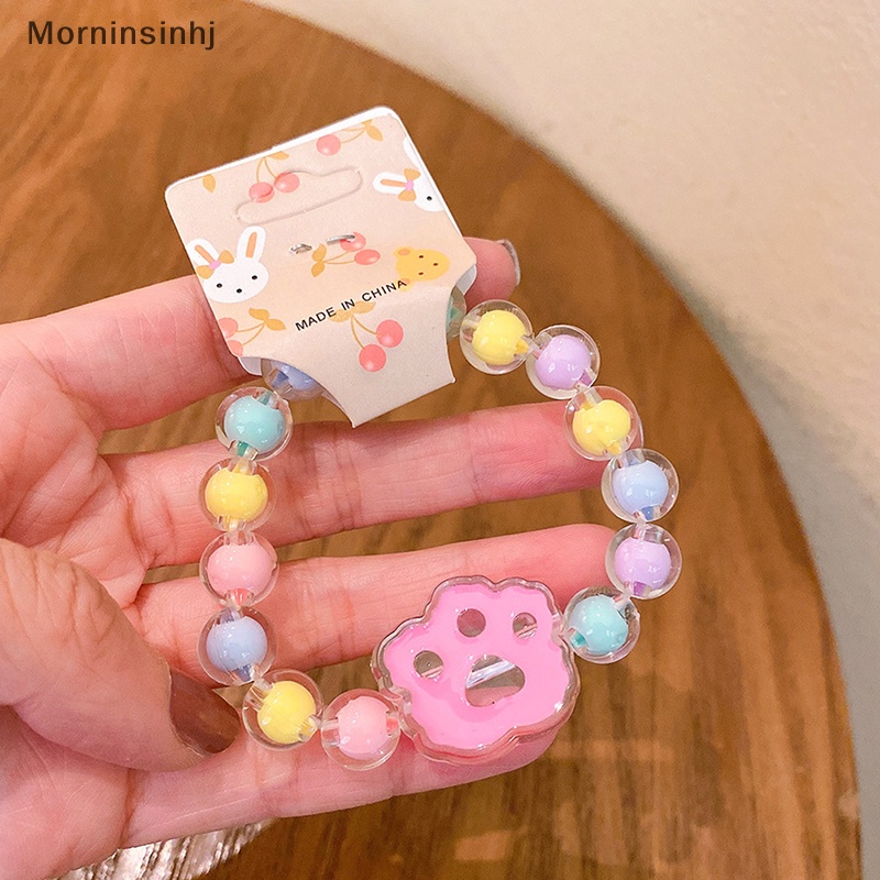 Mornin Kartun Anak-Anak Gelang Manik-Manik Warna Jelly Gelang Gadis Lucu Gelang Perhiasan Siswa Gelang Perhiasan id