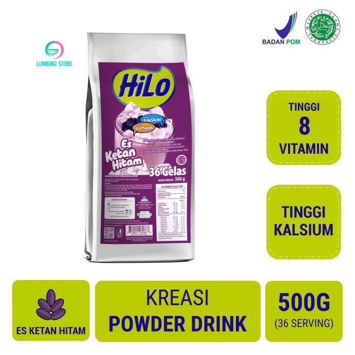 

HiLo Es Ketan Hitam 500gr - Powder Drink Tinggi Kalsium