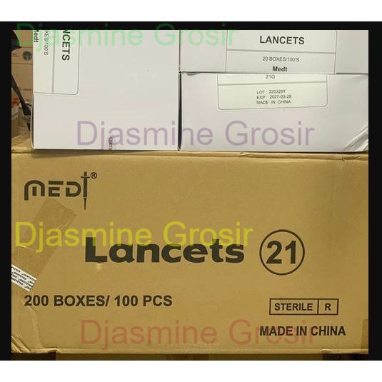 Lancet Jarum Bbekam Medt 21g 1 Karton/  Lancet Medilance  21 G 200 Box