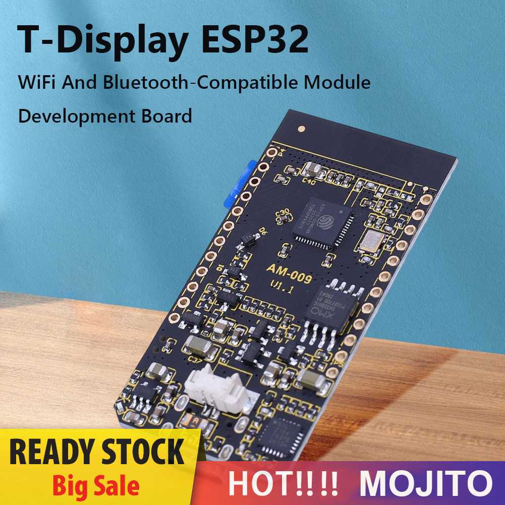 T-display ESP32 WiFi Bluetooth-Kompatibel Modul Papan Pengembangan LCD 1.14 Inci