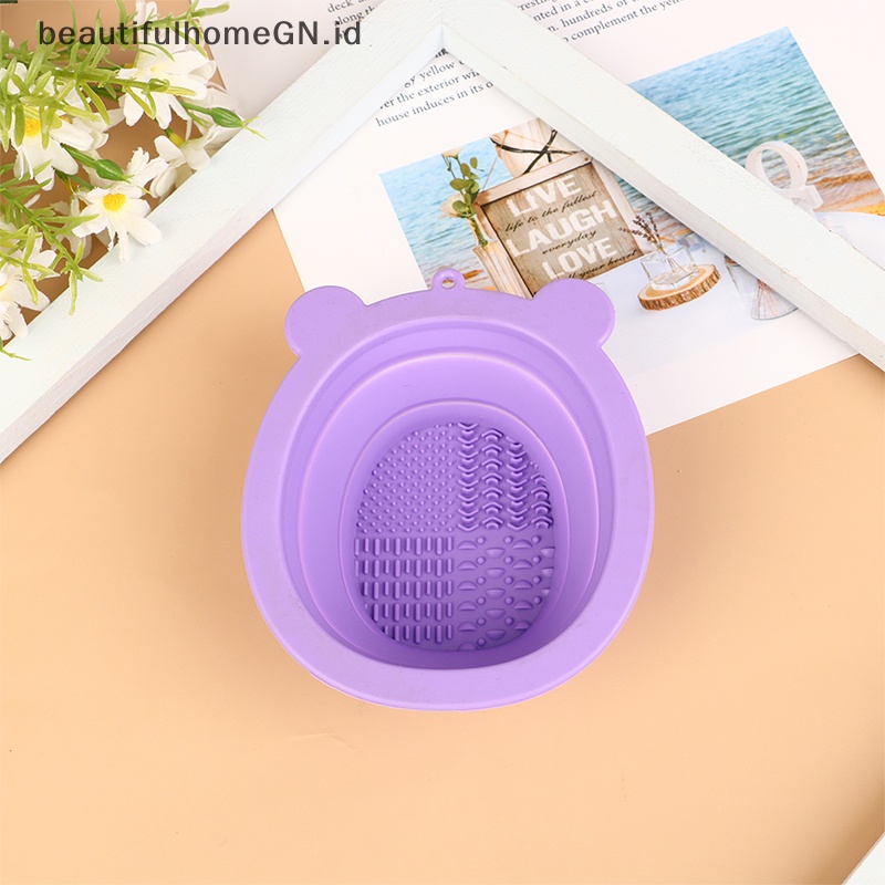 {Cantik} Kuas Makeup Pembersih Scrubber Pads Cuci Silicone Mat DIY Masker Mangkuk~