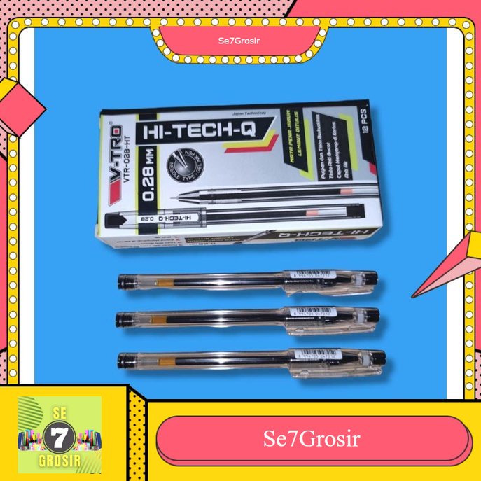 

BOLPOIN HI-TECH V-TRO 1 LUSIN (ISI 12 PCS) - Bolpoin Berkualitas Tinggi untuk Kebutuhan Anda