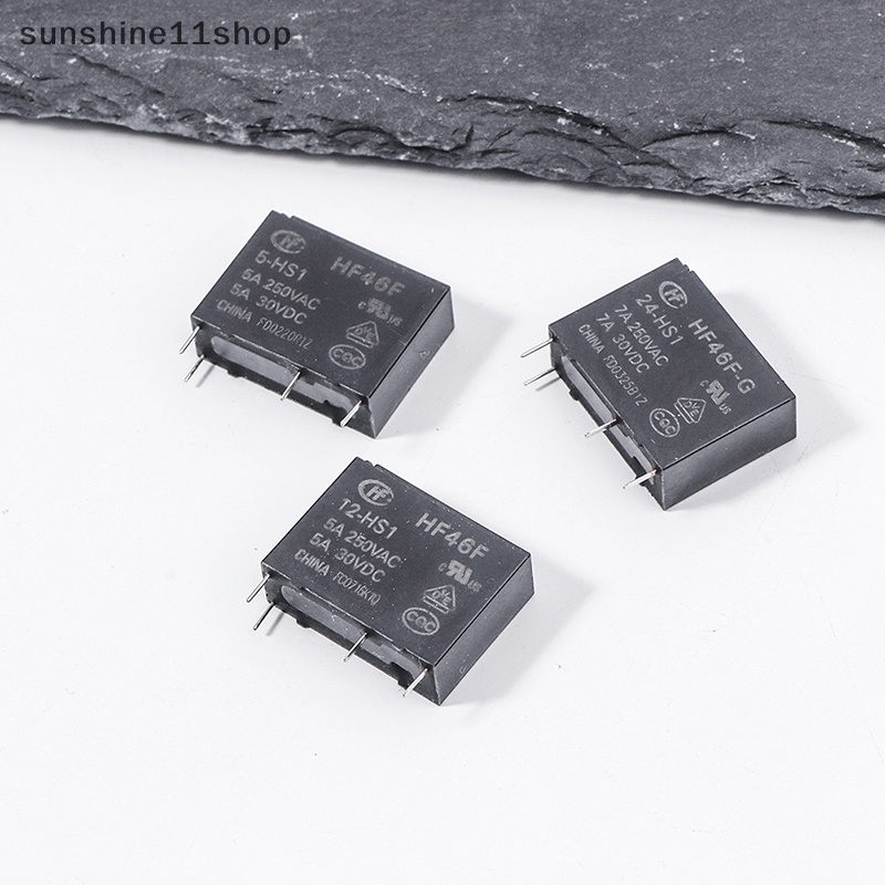 Sho HF46F -G-5/12 /24 -HS1 -HS1T 7A 5A 4Pin 250VAC 30VDC DC5V 12V 24V Relay HF46F-1 N