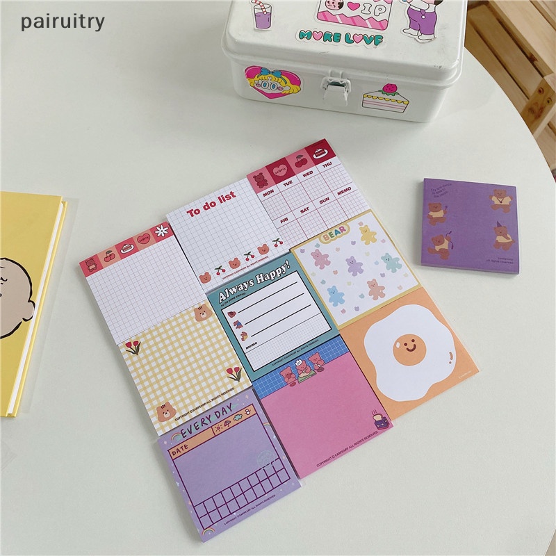 Prt 50lembar Sticky Notes Kawaii Stationery Lucu Memo Pad Notepad Tinggalkan Pesan PRT