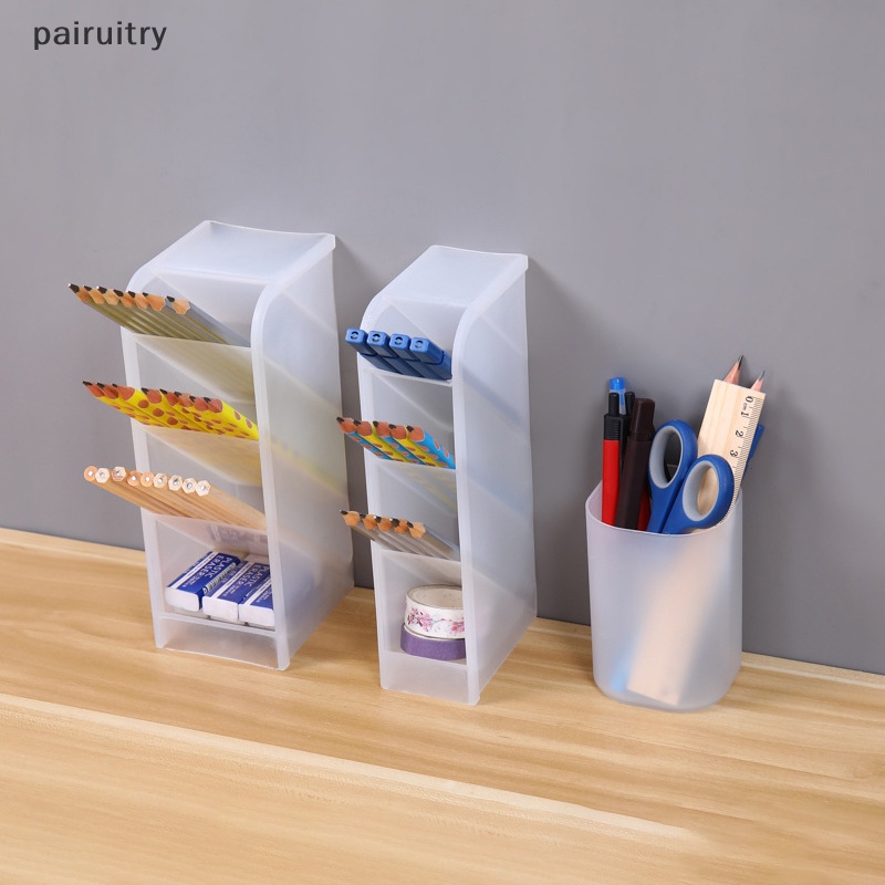 Prt Kantor Belajar Kosmetik Serba Serbi Organizer Slant Insert Matte Storage Pen Holder PRT