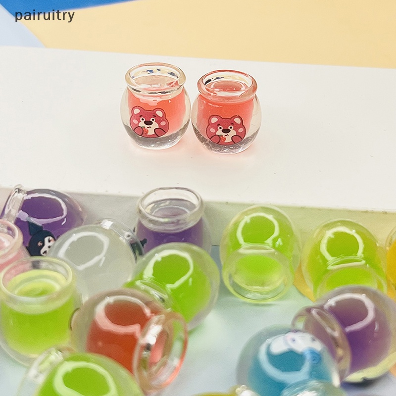 Prt 5PCS Simulasi Mini Luminous Honeypot Resin Hadiah DIY Mobil Desktop Dekorasi PRT