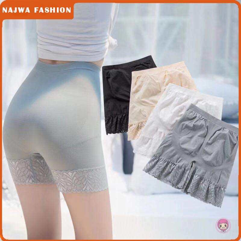 ZASKIYA- Celana Pendek Wanita Renda / Short Underwear Seamless Import Z46