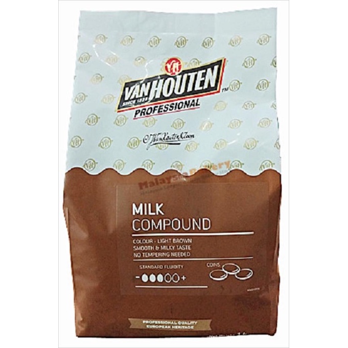 VAN HOUTEN COIN MILK COMPOUND / COKLAT KOIN MILK COMPOUND 1 KG