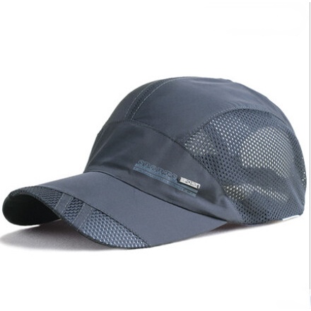 Topi Visor Pria Luar Ruangan Cepat Kering Olahraga Keren Musim Panas Lari Baseball Mesh Hat