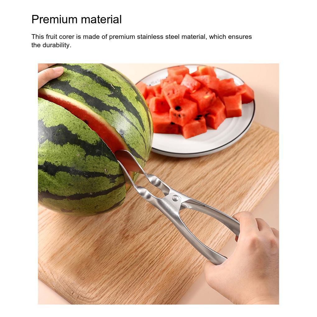 Pembuka Buah Shell Slicer Stainless Steel Tahan Karat Aksesoris Rumah Tangga Operasi Sederhana Durian Corer Semangka Garpu