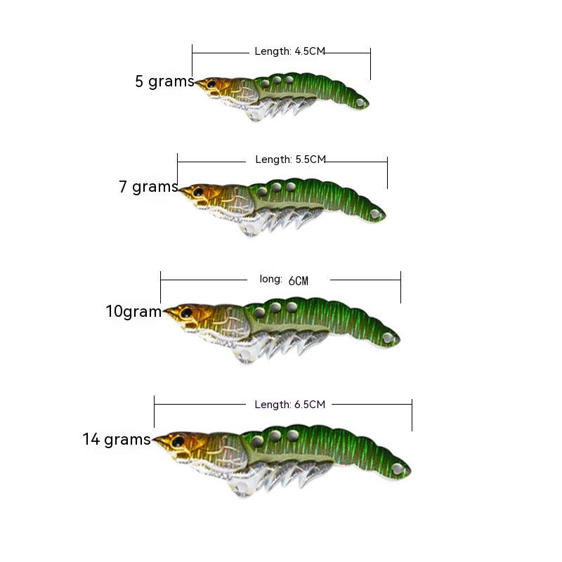 Jig Pancing 5g /7g /10g /14g Udang VIB Lure Metal Umpan Untuk Trout Bass Salmon Umpan Air Tawar Air Asin Tembakan Panjang