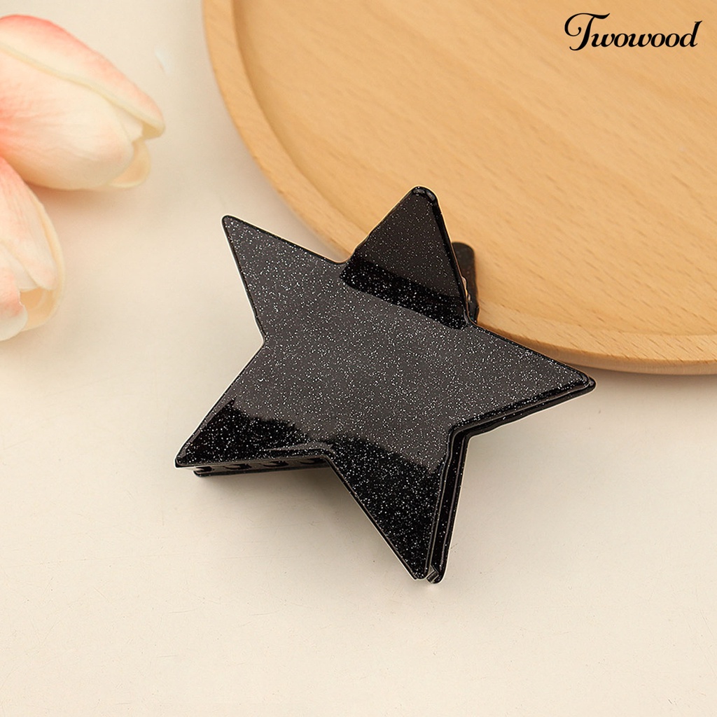 Twowood Hair Clip Sparkling Creative Shape Warna Cerah Manis Gaya Simple Hias Asam Asetat Wanita Styling Rambut Jepit Pentagram Hairpin Untuk Wanita