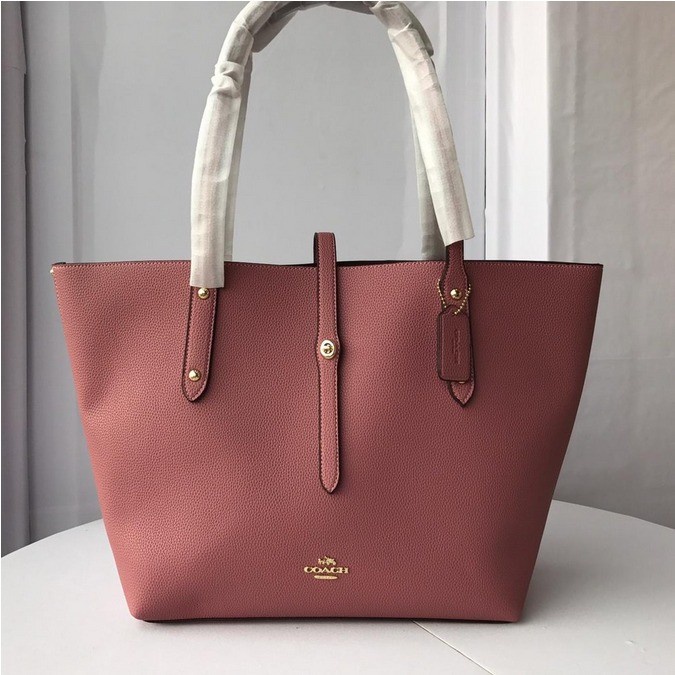 

TERMURAH COACH Coach ladies pale coral red leather MARKET TOTE BAG 58849