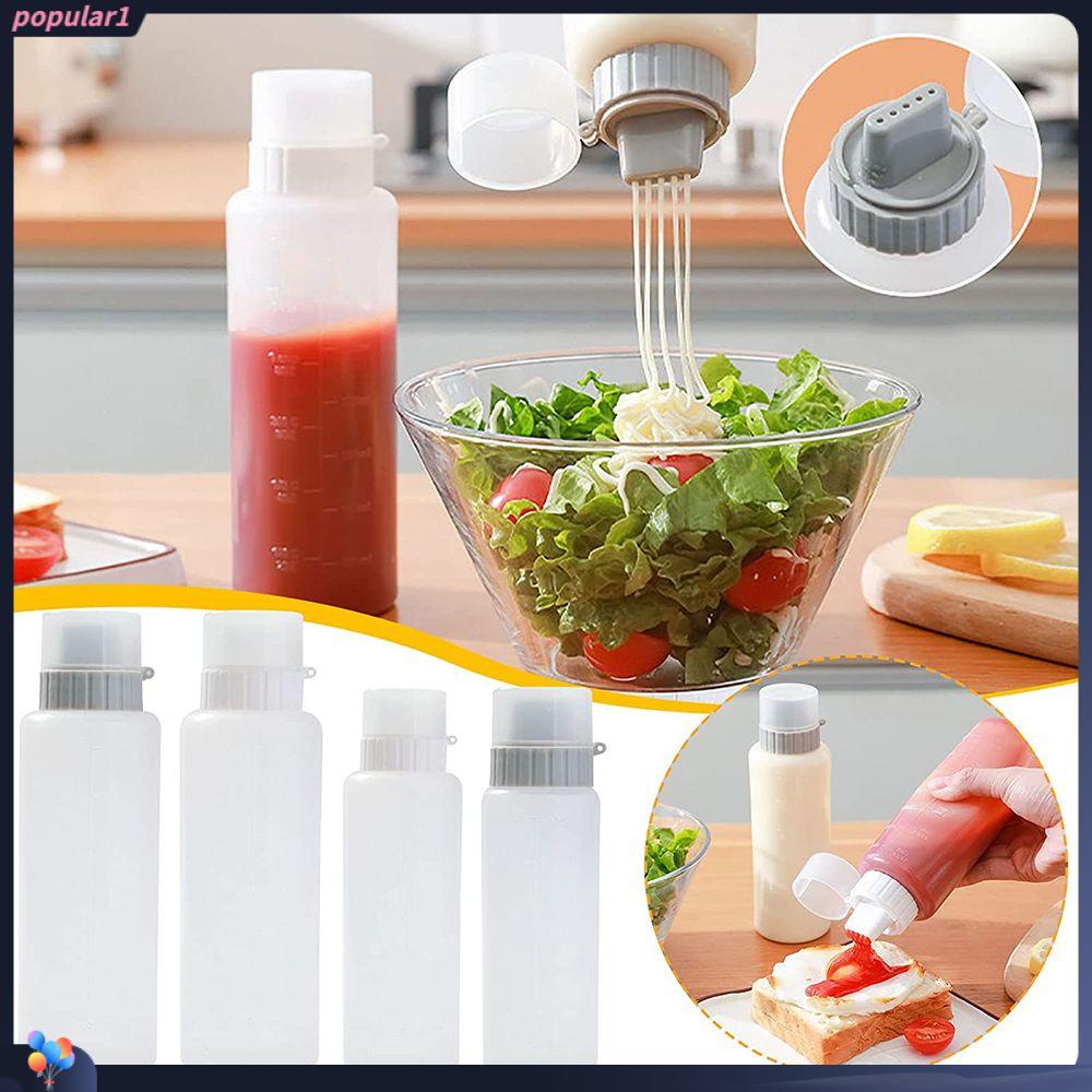 Populer Botol Bumbu Plastik Anti Bocor Alat Dekorasi Kue Tahan Debu Pencet Dapur Gadget Dispenser Bottle