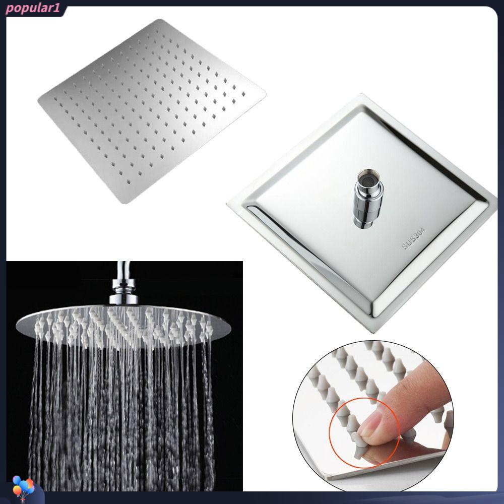 Populer Kepala Shower 8inch Bulat &amp; Persegi Tahan Lama Ultrathin Kamar Mandi Penyiram Bisa Dicuci