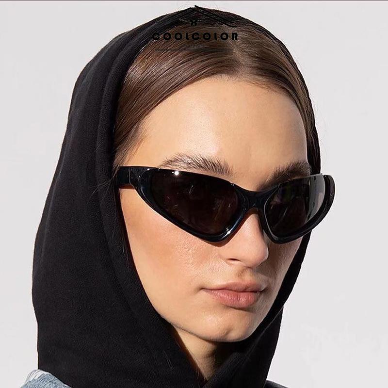 COD❤️Ins Fashion Kacamata Pesta Gaya Punk Kacamata Hitam Y2k Kacamata Hitam Pria Wanita Kacamata Olahraga Luar Ruangan Kacamata- cl