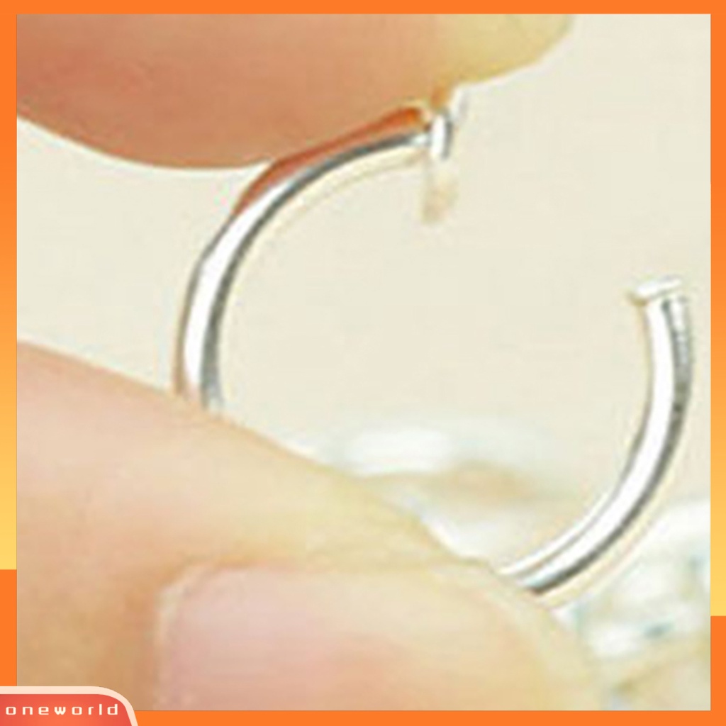 [WOD] 8pcs Cincin Hidung Hoop Ring Hidung Non Piercing Ramah Kulit Untuk Pria