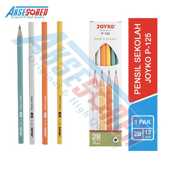 

Aksesoren Pensil Joyko [P-125/12 Pcs] / Pencil 2B For Compter / Pensil Segitiga Triangel Triangular Grip 1 Pack / Alat Tulis Gambar