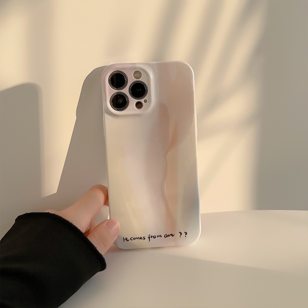 Ins Jin Mingyan Hard Shell Film Fotografi Case Dengan Croissants Holder Untuk Iphone SE2020 7/8 Plus 14xxxr XM 11 12 13 PRO MAX Casing Cover Pelindung AT0335