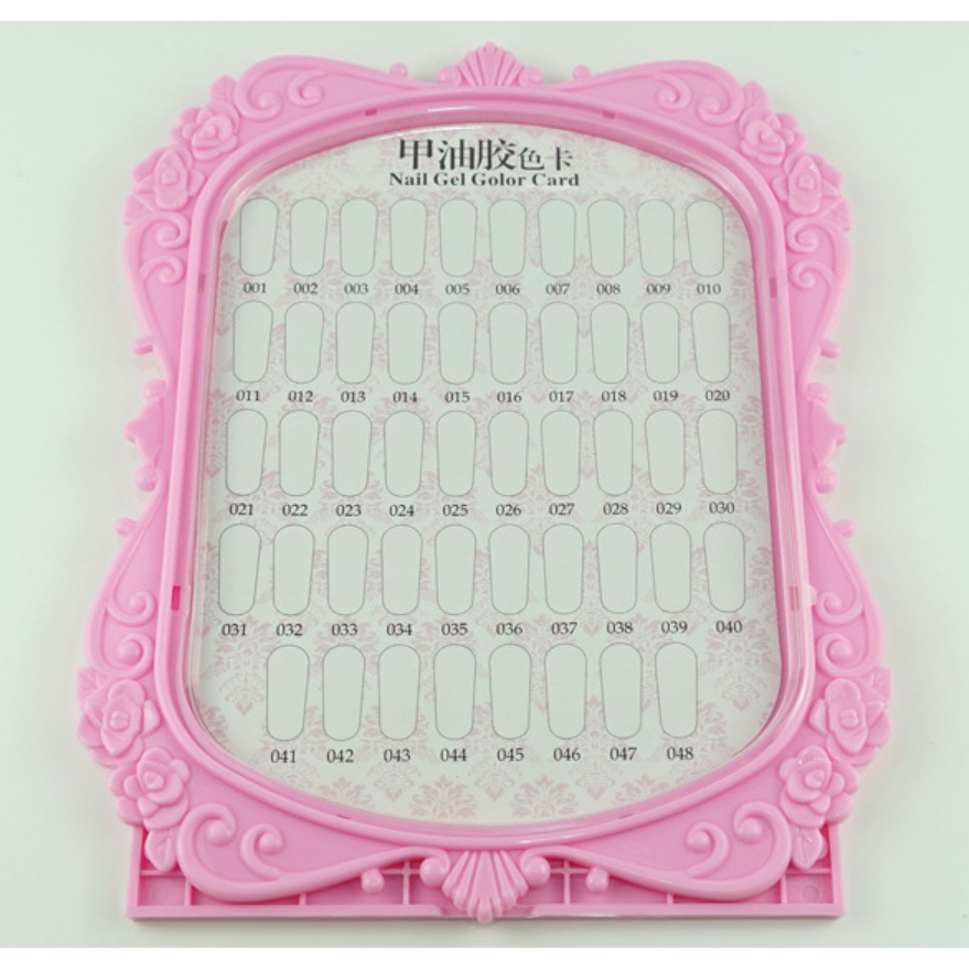 Nail wheel chart / bingkai papan nail display / display kuku kutek 48pcs