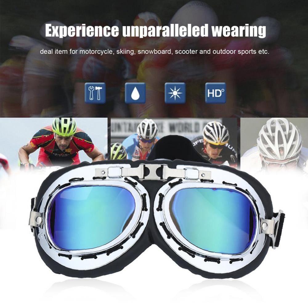 Mxbeauty Kacamata Motor UV Sandproof Classic Clear Protection Pelindung Mata Sepeda Motor Bersepeda Angin Kacamata Knight Peralatan Sunglasses Helm Pilot Goggles Wind Mirror Goggles