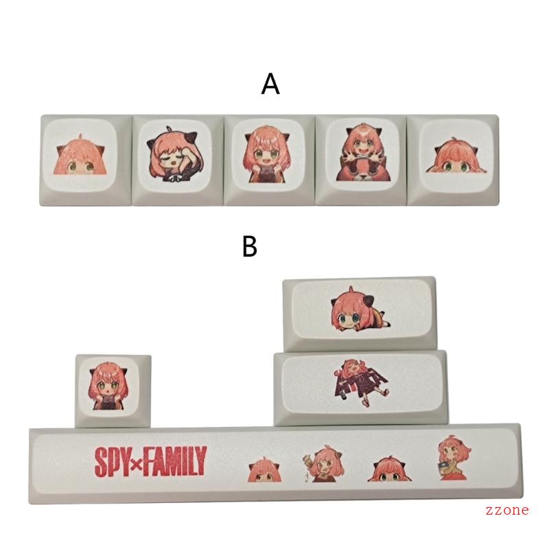 Keycaps zzz Xda6 25u Space ESC Entre Cartoon Girl Untuk Keyboard Mekanik Gaming