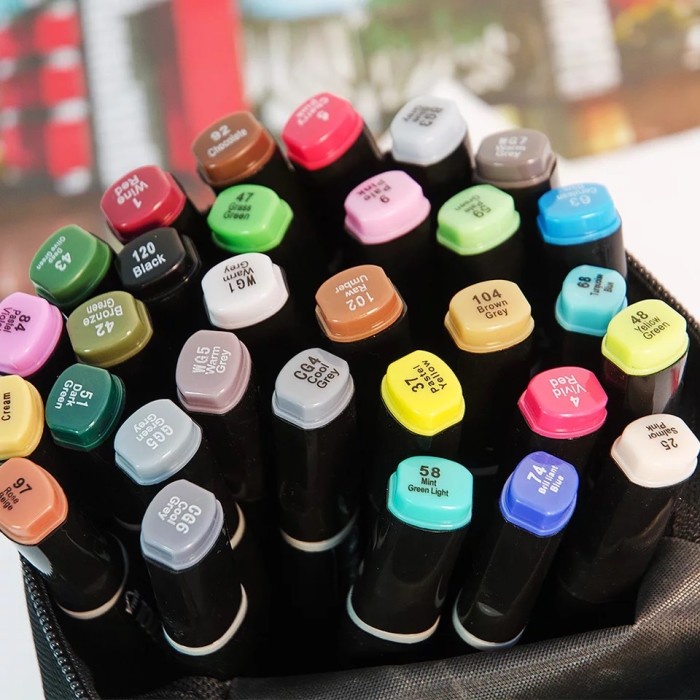 

Spidol Dua Sisi Touch Marker Alcohol Art Drawing 30 Warna - 12 WARNA ACAK