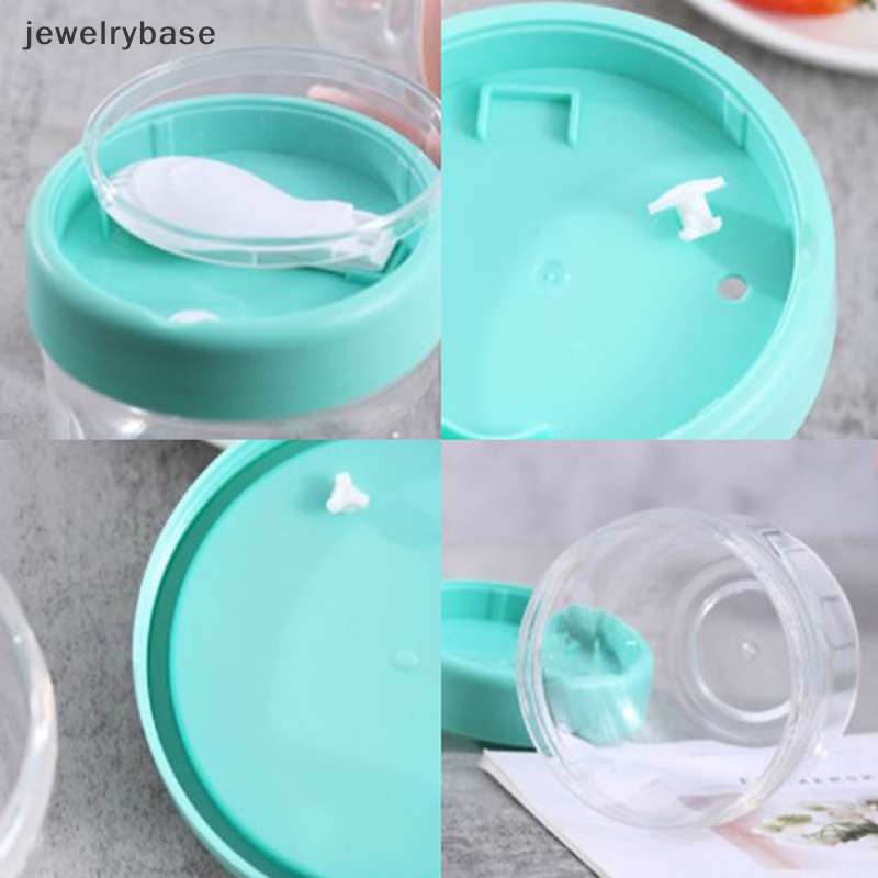 [jewelrybase] Wadah Toples Oats Semalam Gelas Oatmeal Portable Dengan Tutup Dan Sendok Meal Jar Boutique