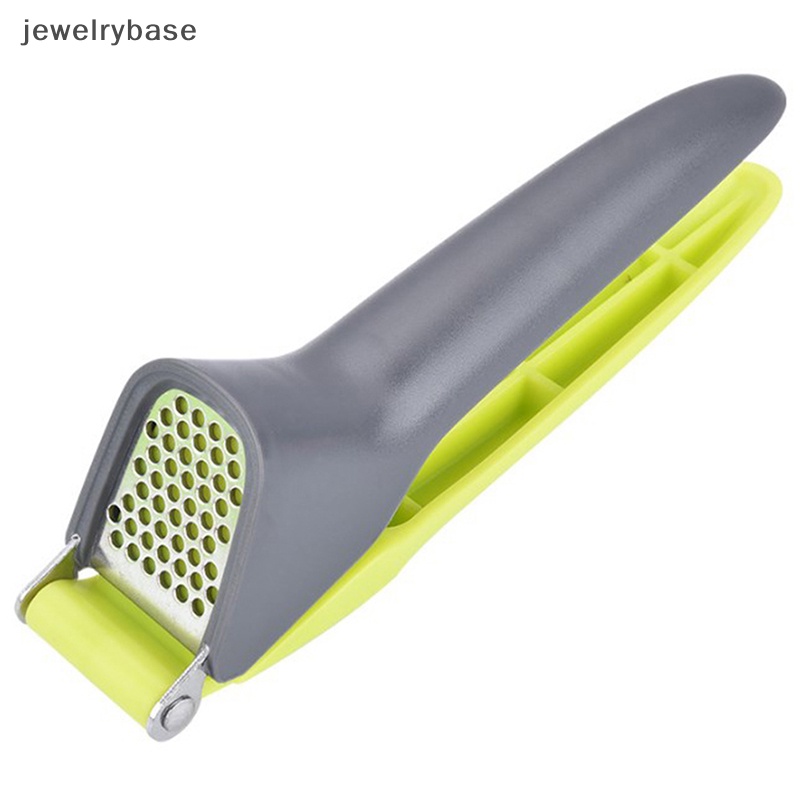 [jewelrybase] Stainless Steel Garlic Press Penghancur Handheld Ginger Garlic Mincer Rumah Masak Sayur Pemeras Masher Tools Butik