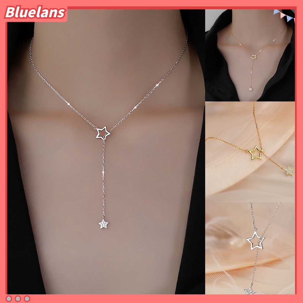 [BLS] Kalung Wanita Rantai Bentuk Bintang Ringan Halus Kalung Pelajar Untuk Hadiah