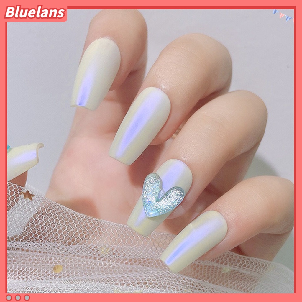 [BLM] 30pcs /Set Ornamen Kuku Efek Mata Kucing Penembus Es Tembus Flat Bottom Drill Peach Heart Rhinestone Untuk Kecantikan