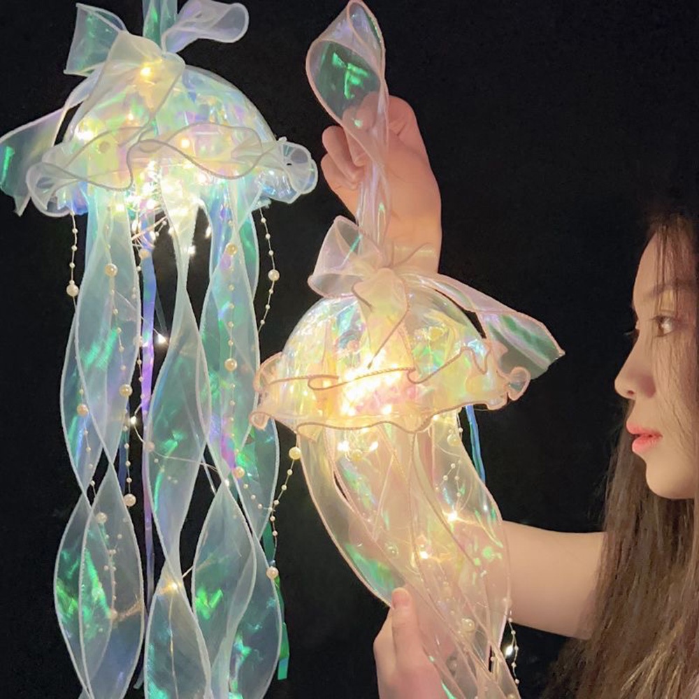 Tema Mermaid Party decor Jellyfish Lantern Under The Sea Colorful Jellyfish Little Mermaid Ocean Dekorasi Pesta